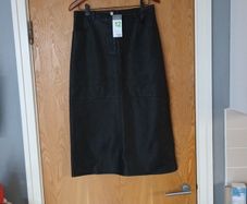Primark Dark Brown A-Line Faux  Leather Skirt.   S.M - 12-14.   B.N.W.T.
