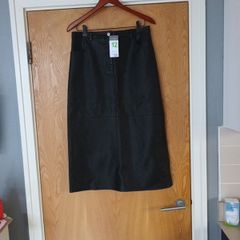 Primark Dark Brown A-Line Faux  Leather Skirt.   S.M - 12-14.   B.N.W.T.
