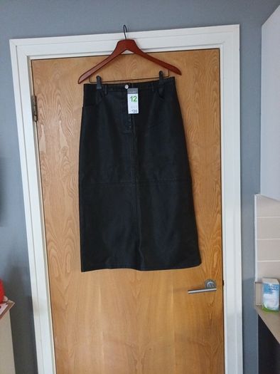 Primark Dark Brown A-Line Faux  Leather Skirt.   S.M - 12-14.   B.N.W.T.