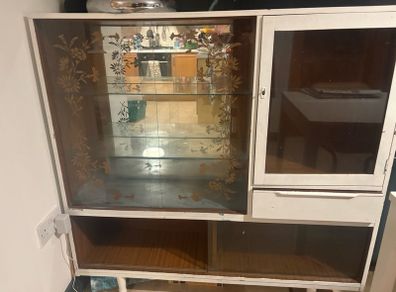 vintage display cabinet