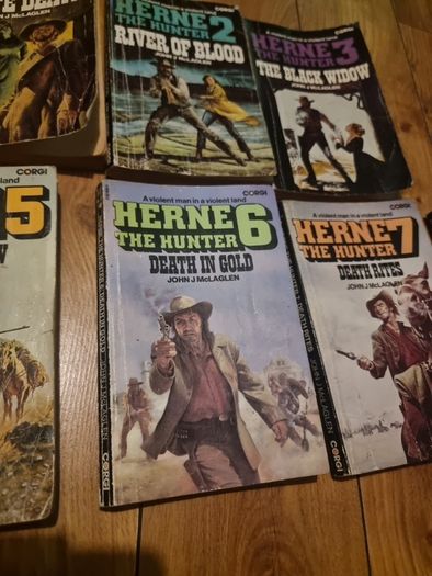 Herne the Hunter. 1980's Corgi Western books. Job lot of seven books