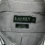 LAUREN RALPH LAUREN Fitted Non Iron Mens Shirt Grey\White Striped 15.5 E39 Image 2