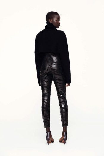 Zara bonded leggings with animal motif embossing