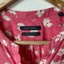 Marc O'Polo Organic Cotton Coral Pink Floral Blouse Size 34 Relaxed Fit Image 3