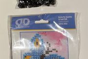Arts &amp; Crafts - Starter Diamond Art Butterfly &amp; Black Beads for Crafting