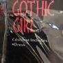 dress. Medium size, Gothic girl black and white velvet costume Image 3