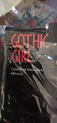 dress. Medium size, Gothic girl black and white velvet costume