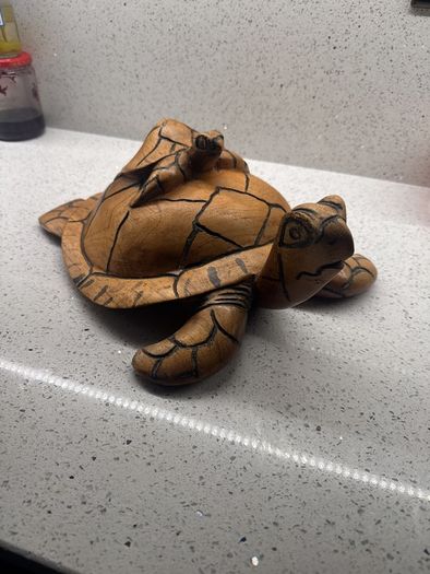 handcrafted sea turtle figurine
