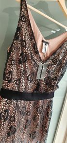 RENATO NUCCI Paris Taupe and Black dress Sz 10 UK - Bnwt Rrp 239 Sterling