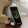 ESR for 3 in 1 Charging Station, 15W MagSafe Charger Stand for iPhone & Apple Watch Charger [Certified], Travel Charging for iPhone 17/16/15/14/13/12 & Watch & AirPods 4/3, Black, No bag Image 8