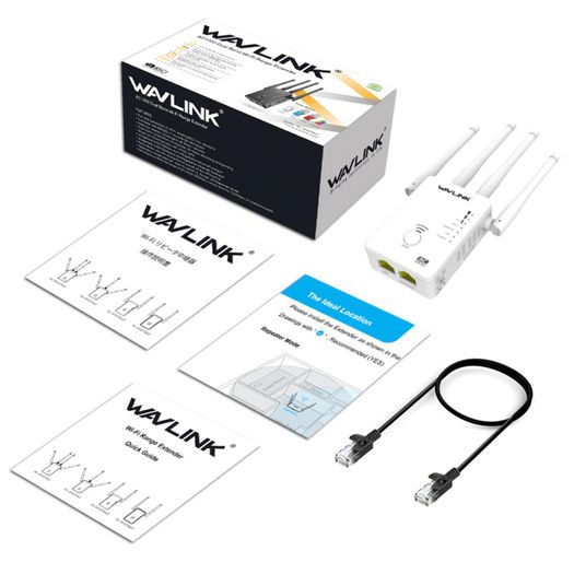 Wavlink AC1200 Dual Band (2.4GHz/5GHz) 3-IN-1 WIFI Router/Range Extender & Signal Booster  - UK Plug (Brand New/Warranty)