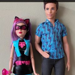 2 Dolls from the 2015 Barbie Spy Squad Series, Cat Burglar Skipper and Ken The Inventor Dolls