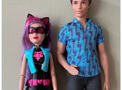 2 Dolls from the 2015 Barbie Spy Squad Series, Cat Burglar Skipper and Ken The Inventor Dolls