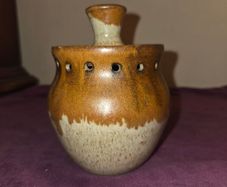 Vintage Sissinghurst Stoneware pottery Jar with lid