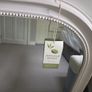 White Overmantel Mirror with beaded detail Image 2
