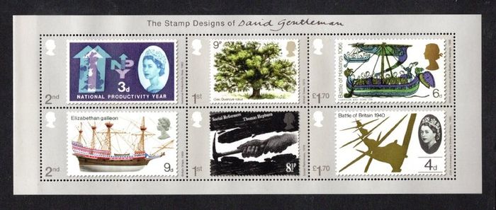 2022 Great Britain The Stamp Designs of David Gentleman Commemorative Stamps Miniature Sheet Mint Never Hinged (MNH)
