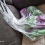 Merin worsted wool yarn - green and purple job lot Image 2