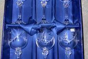 Boxed Irish Duiske glassware set of 6 .