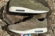 Nike Air Max 1 Jaded Olive Suede Cream White Black