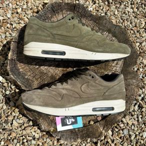 Nike Air Max 1 Jaded Olive Suede Cream White Black
