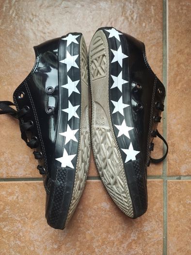 Converse x Miley Cyrus Chuck Taylor All Star Low Patent Stars Black  UK 6