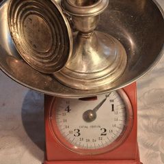 A Pair of Heavy Sterling Silver Candlesticks