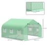 Walk In Greenhouse Cover Replacement Plant Growhouse PE Cover 3.5x3x2m Green Image 2