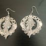 Lovely large costume silver tone earrings Free postage Image 2