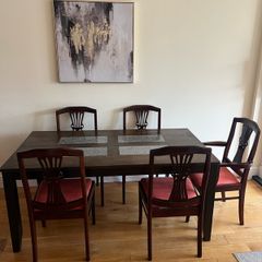 Dining Table With Chairs (solid wood)