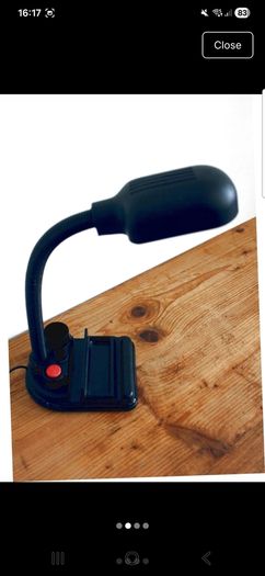 Vintage 1980 black desk lamp/ organizer