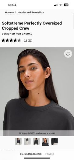 Lululemon softstreme sweatshirt xs