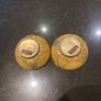 Pair of Minnie Peters polished stone and  gilt metal matching dishes Image 2