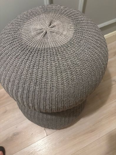 2 z SANDARED Pouffe, grey, 56 cm