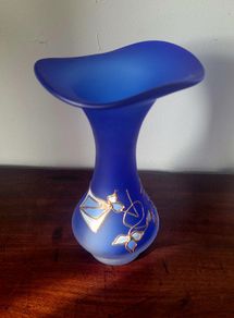 Mid-century romanian art glass vase