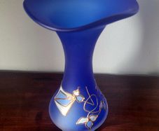 Mid-century romanian art glass vase