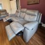 Leather sofas manual reclined in good condition Image 2