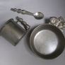 SALE!  WOODBURY PEWTERERS - Vintage Pewter Bunny Rabbit Bowl, Mug and Spoon Set Image 3