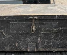 small vintage wooden tool chest( 1)
