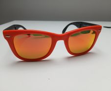 Ray-Ban Sunglasses Folding Wayfarer Orange Mirror Black Matte