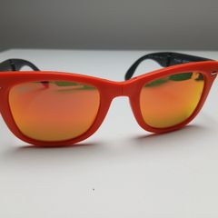 Ray-Ban Sunglasses Folding Wayfarer Orange Mirror Black Matte