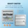 Shutter Exhaust Fan, 356 mm High-speed 1400RPM 994 CFM, Aluminum Wall Mount Attic Fan with AC-motor, Image 6