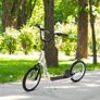 Kick Scooters for Kids with Adjustable Height, Anti-Slip Deck, Dual Brakes, Rubber Tyres, for Boys and Girls Aged 5+ Years Old - White Image 5