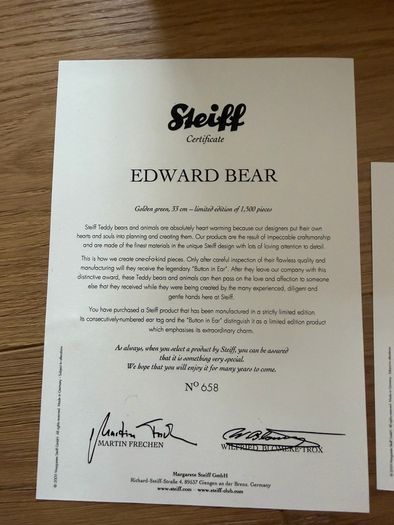 Steiff Edward Bear