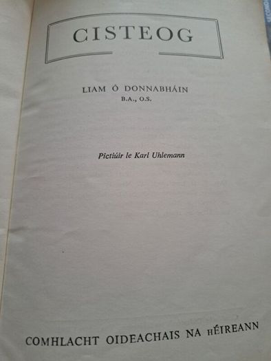 Cisteog Irish language book