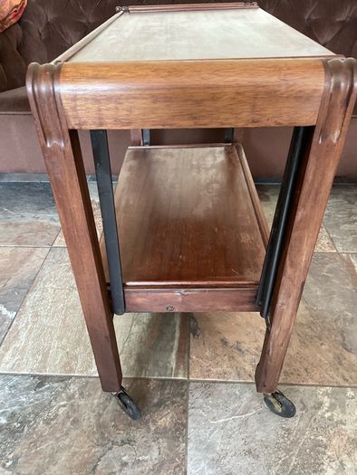 Antique Art Deco Metamorphic Side Table Tea Trolley 1920s