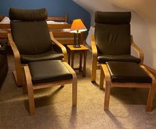 IKEA POANG Chairs and Footstools