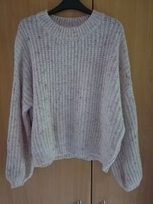 Pink and White Jumper size 12.