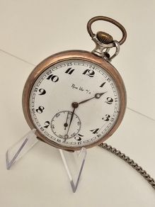 Antique Early 1900s Silver Pocket Watch Swiss made