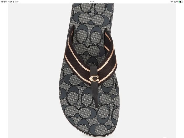 Coach Women's Zoe Webbed Flip Flops