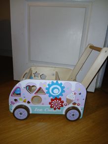 Wooden ice cream truck